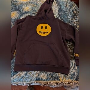 Drew House Black Hoodie with Yellow Logo